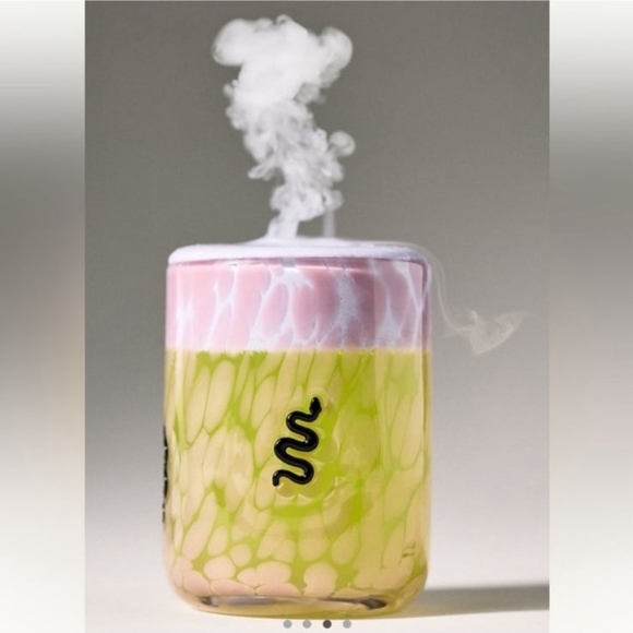 Anthropologie Mystic Icon Juice Glass Snake Pink Confetti - Picture 2 of 4